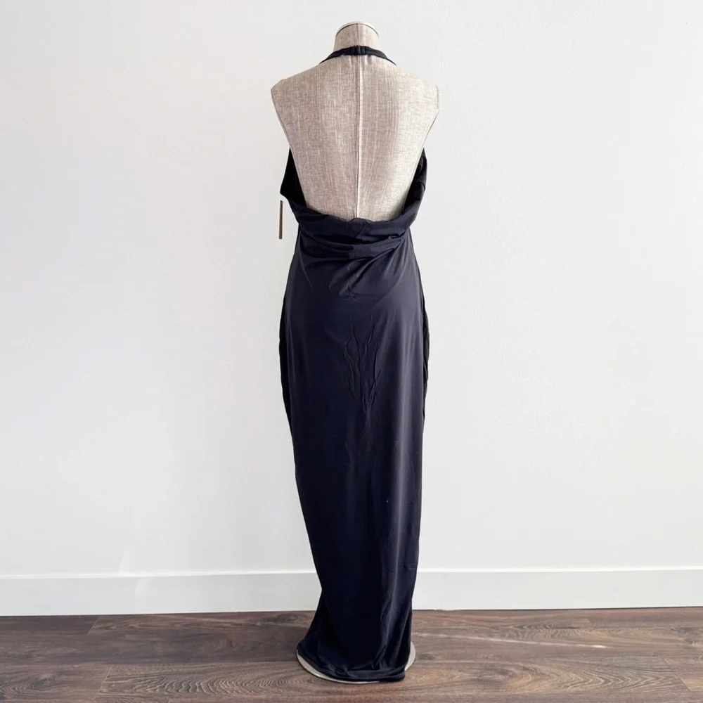 SKIMS Fits Everybody Plunging Neckline Halter Dress - Picture 5 of 12